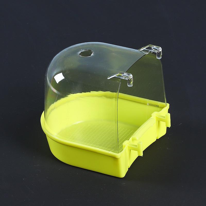 Grande Boîte de Bain Transparente pour Perruches Ondulées, Calopsittes, Inséparables, Perruches - Jouets et Fournitures pour Petits Oiseaux.