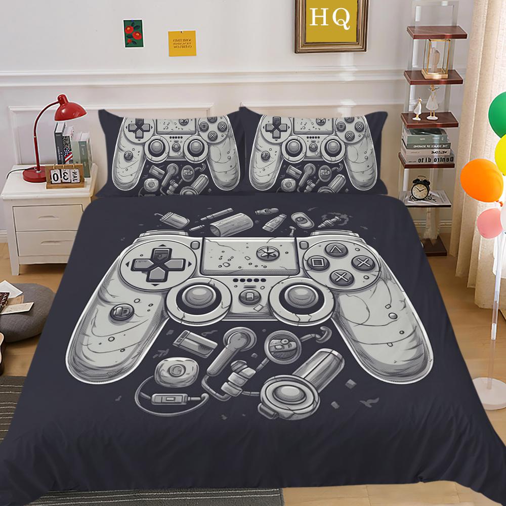 3D Game Console Printing Bedding Set Twin Size Bed Set Cover Children Fashion Design Pillowcase High Quality Bedspread