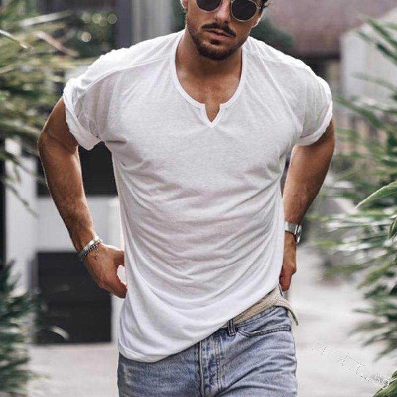 

Men s T-shirt Crew Neck Short Sleeve Top Spring New Casual Sports T-Shirt S