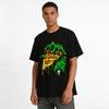 Zombie Hand Grabbing Pizza Graphic Print Short Sleeve T-Shirt Pure cotton T-shirt