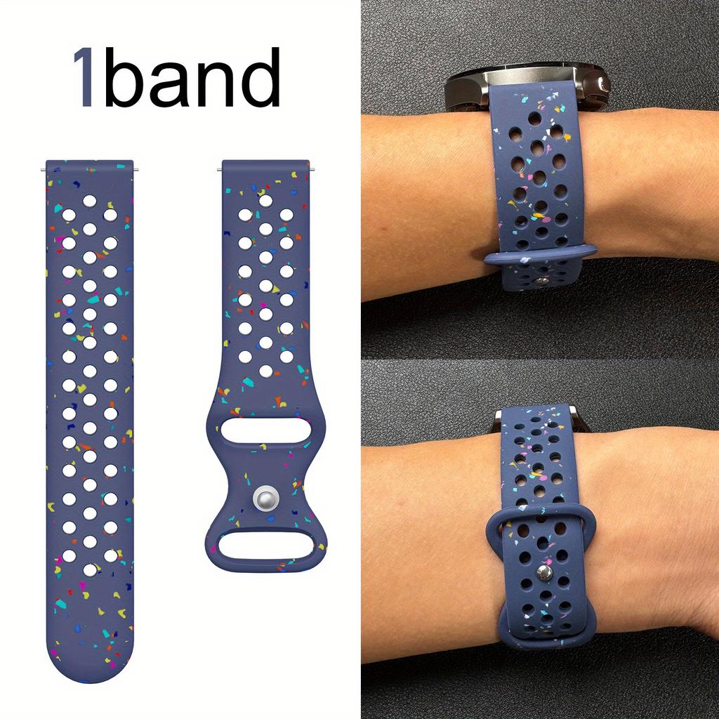 20/22mm Kleurrijk Siliconen Band met Vlindergesp in Achtvorm voor Huawei Watch GT5/Watch7, Ademend Zweetbestendig