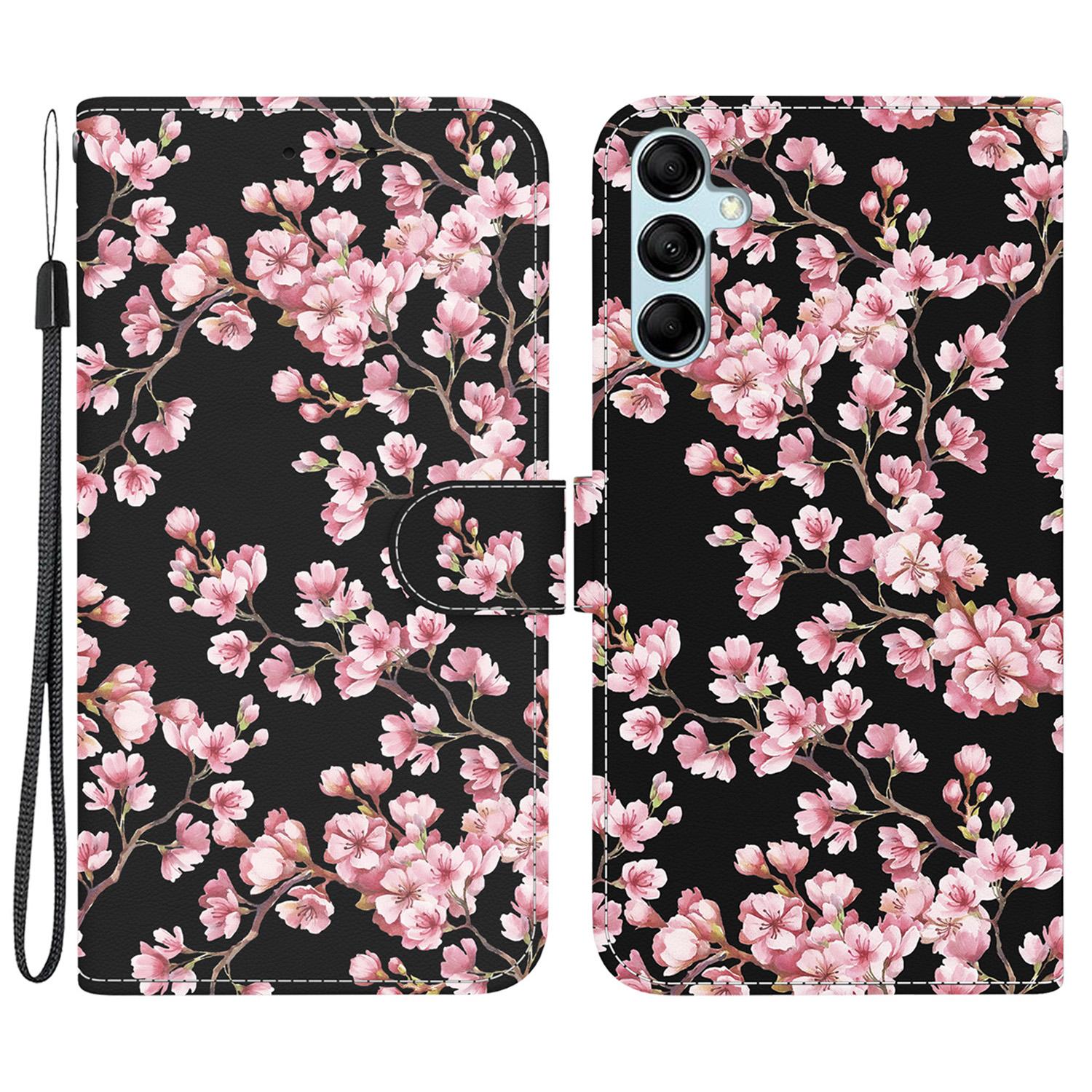 

For Samsung Galaxy A15 4G Case 3D Pattern PU Leather Flip Shockproof Cover Plum Blossom