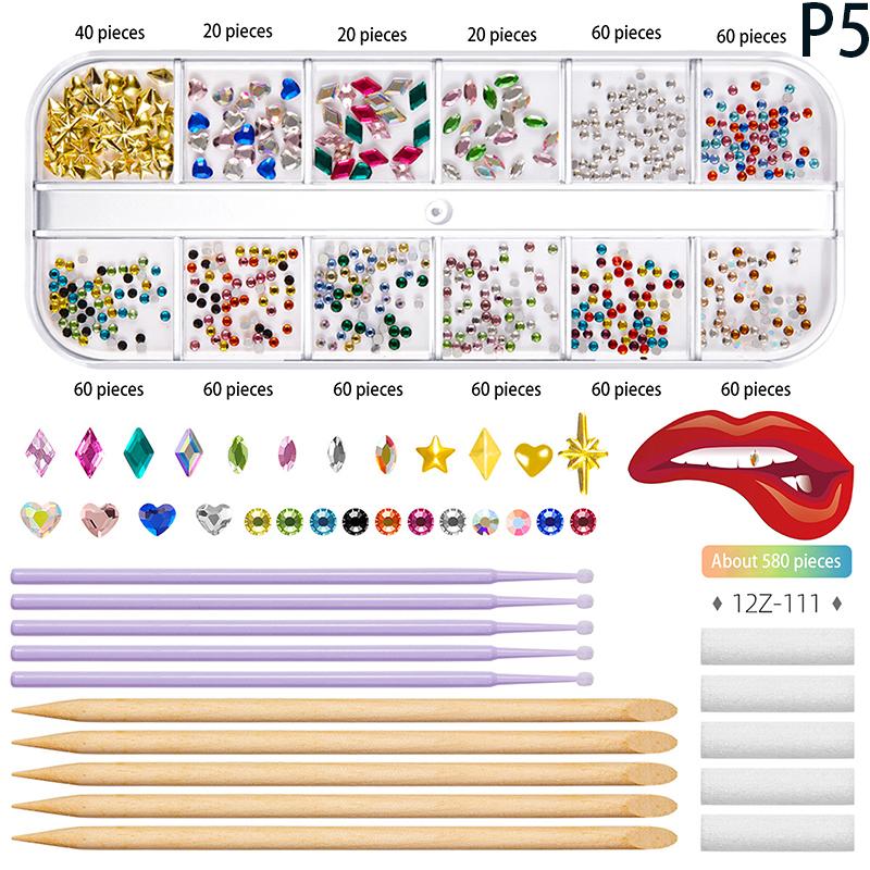 New 1Set Dental Tooth Gems Crystal Diamond Ornament Diy Tools Various Shapes Color Teeth Jewelry Denture Jewelry Decoration