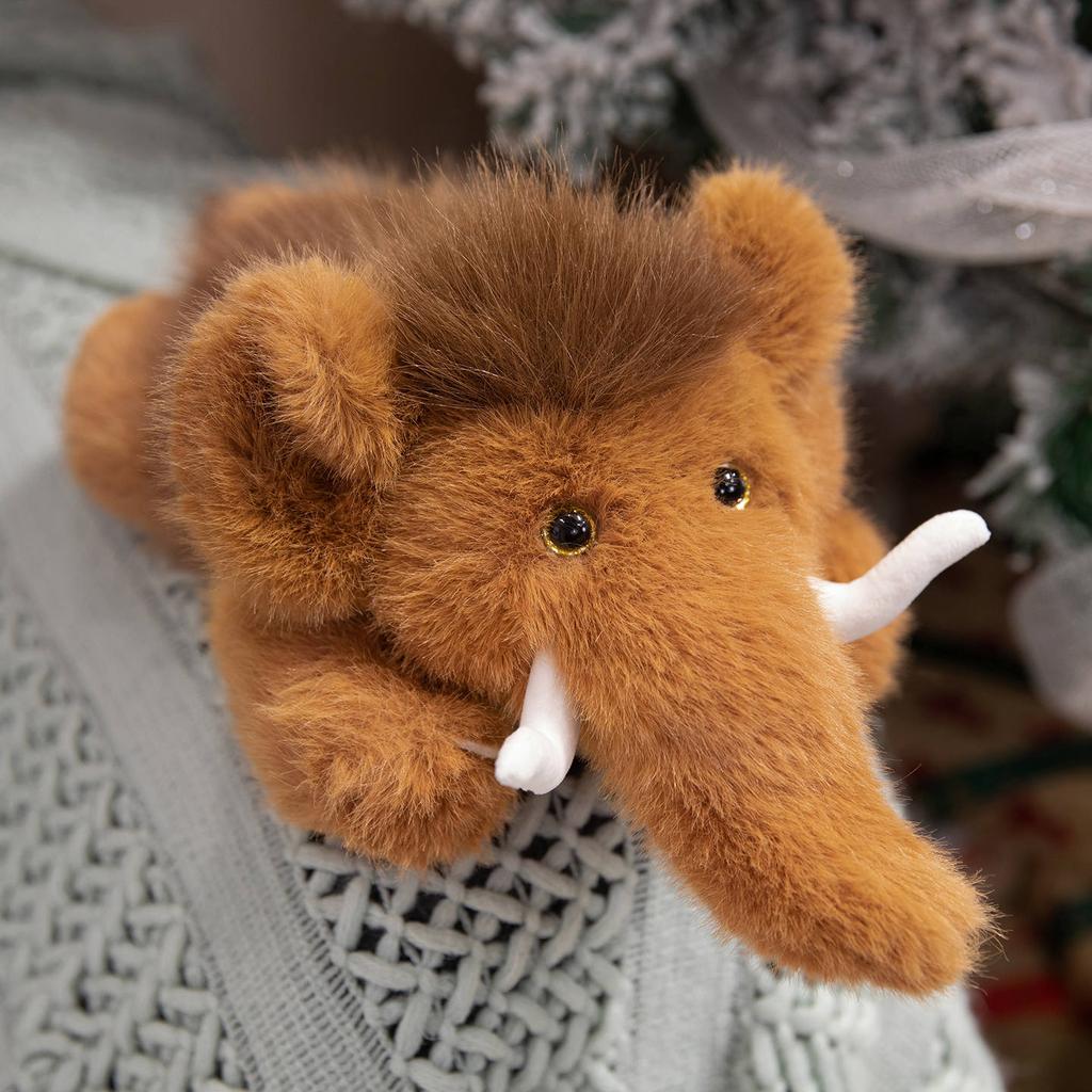 35/50CM Lovely Mammoth Plush Toys Stuffed Soft Animal Big Elephant Toy Kawaii Brown Mammoth Doll Birthday Gift