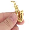 24Pcs/Set Mini Golden Trumpet Saxophone Wind instruments Doll Musical Instrument for Dolls Music House Bar Doll Accessories