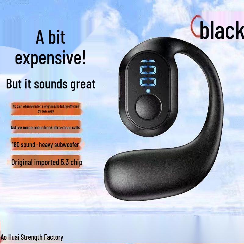 New In-Ear Wireless Bluetooth Earphones with Digital Display and Long Battery Life, Plus Over-Ear Design and Hands-Free Car Functionality.