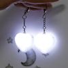 2/4Pcs Purse Glow Heart-shaped Light LED Mini Touch Sensor Handbag Lamp Bag Charms Keychains Night Light Fits Ladies Girls Gift