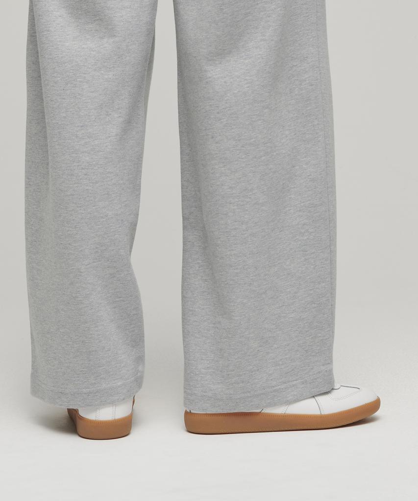 MUSINSA STANDARD WOMAN Women'S Double Knit Two-Tuck Wide Lounge Sweatpants [Medium Grey]