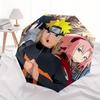 1pc Naruto, Sasuke & Sakura: Anime Characters Automatic Opening Umbrella - Portable 3-Fold Design with Iron Frame - Outdoor, for Fans, Travelers,