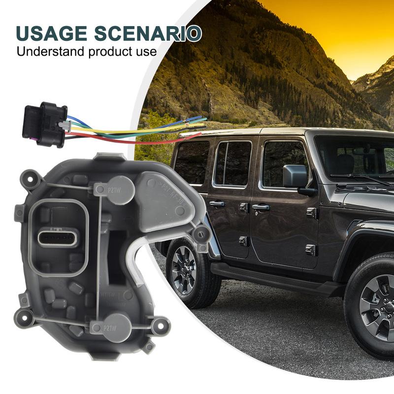 Sturdy Left Side Rear Tail Lamp Mounting Support & Connector Set for Jeep For Renegade from Year Range of '15 to '17