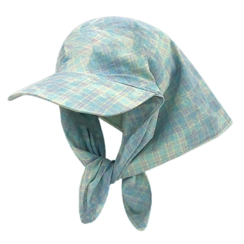 Mode Tvättad Färg Huvudduk Hatt Justerbar Bomullshatt Bekväm Scarf Huvuddukshatt För Kvinnor och Flickor Vardagsbruk