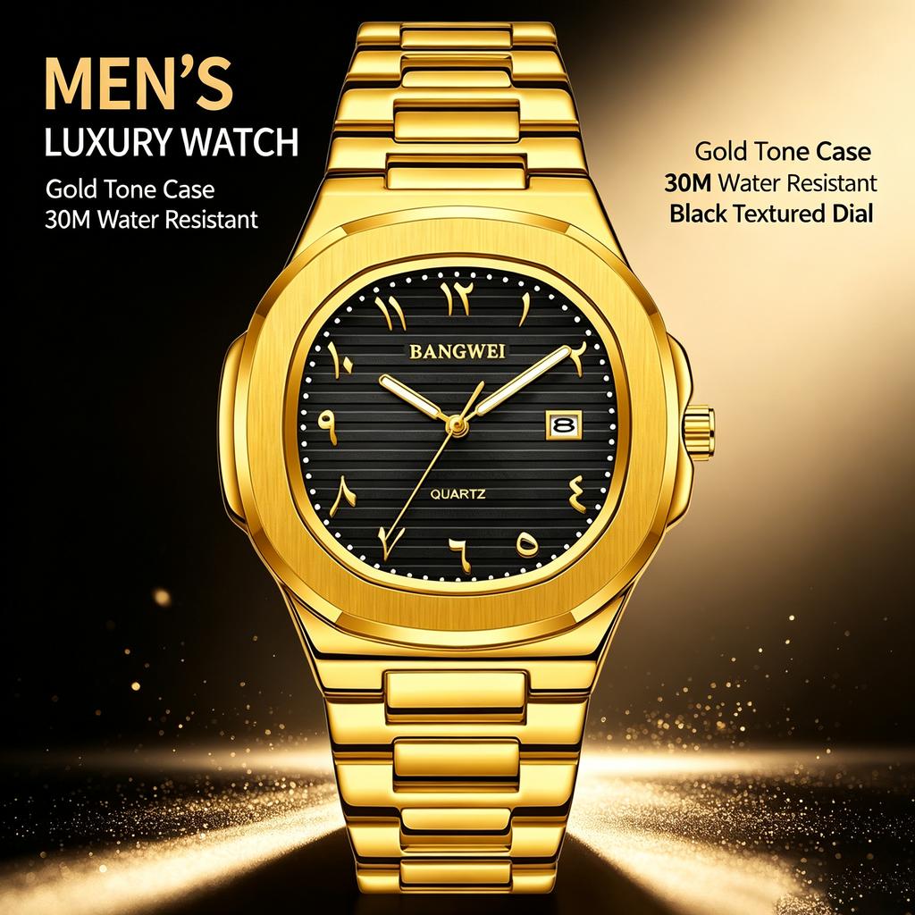 New Luxury Men Quartz Watches 30M Waterproof Automatic Date Watch Man Stainless Steel Sport Chronograph Watch for Men Clock