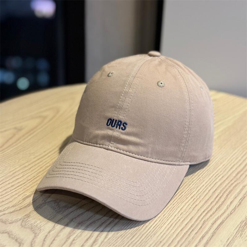 New Cotton Soft-top Baseball Cap for Girls, Simple and Versatile Hat, Colorful Wide-brimmed Face, Small Sunshade Cap for Men