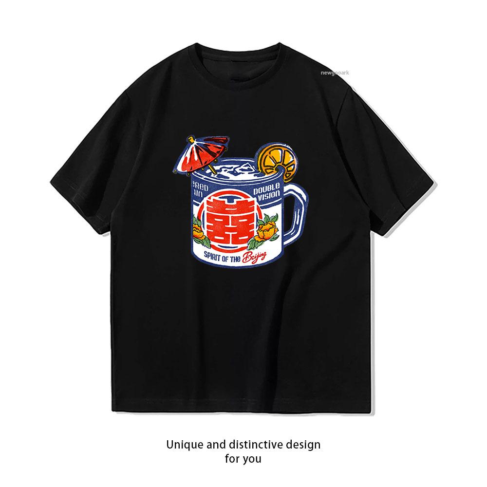 Double Happiness beijing Tshirt WoUnisex Unisex Summer Cotton Cartoon Graphic T Shirts Adult Classic Oneck Shortsleev Gift Tops Tee