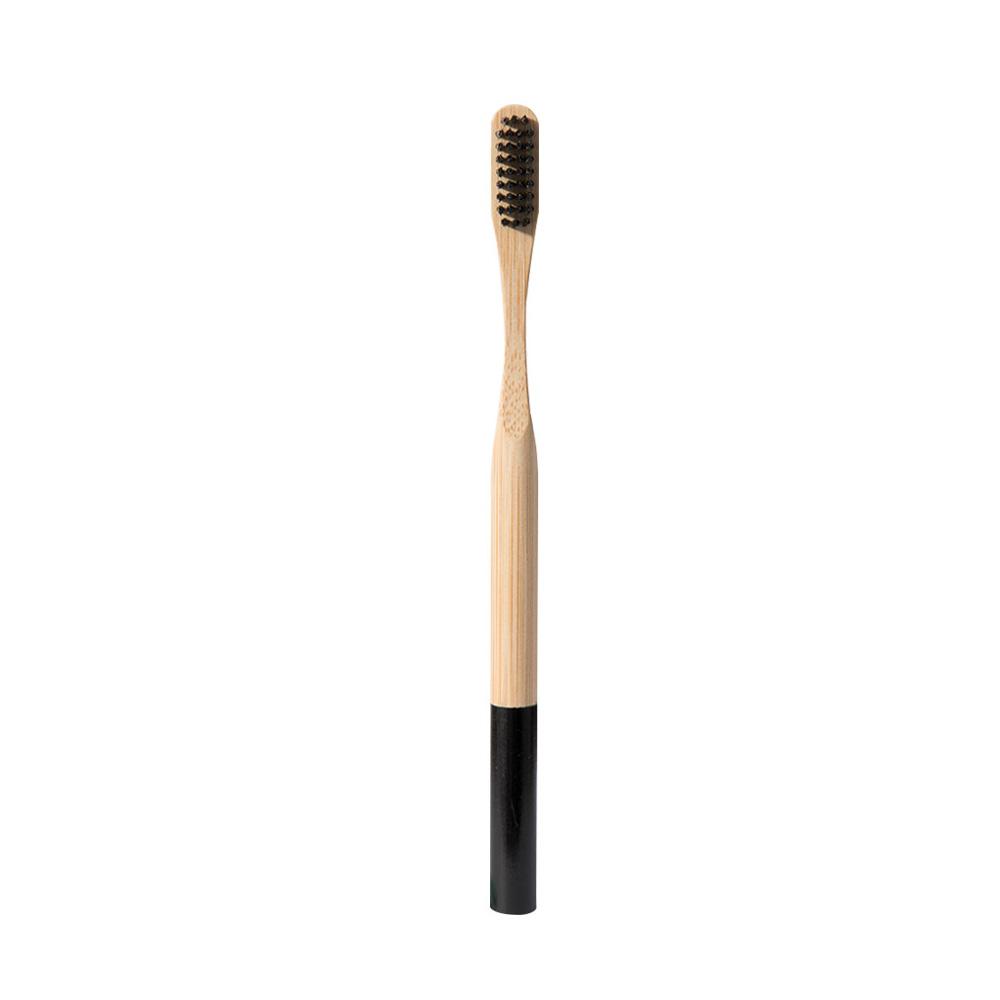 

Natural Bamboo Toothbrush Soft - Organic Eco Friendly Toothbrushes with Soft Nylon Bristles, BPA-Free, Biodegradable чорний