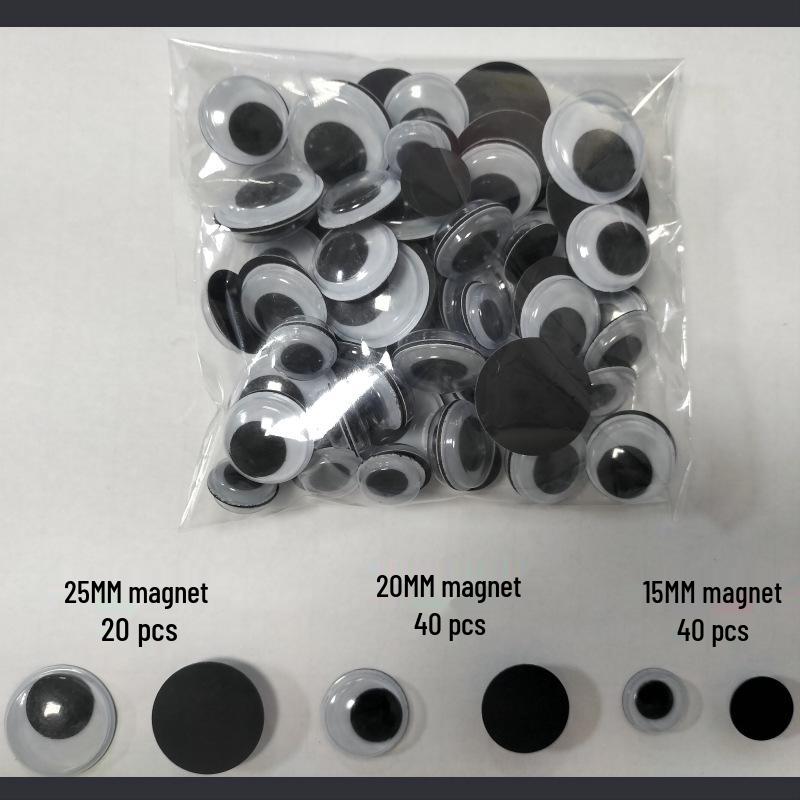 

Магнитные наклейки с подвижными глазами для раннего развития своими руками - Круглые черно-белые пластиковые глазные яблоки для поделок