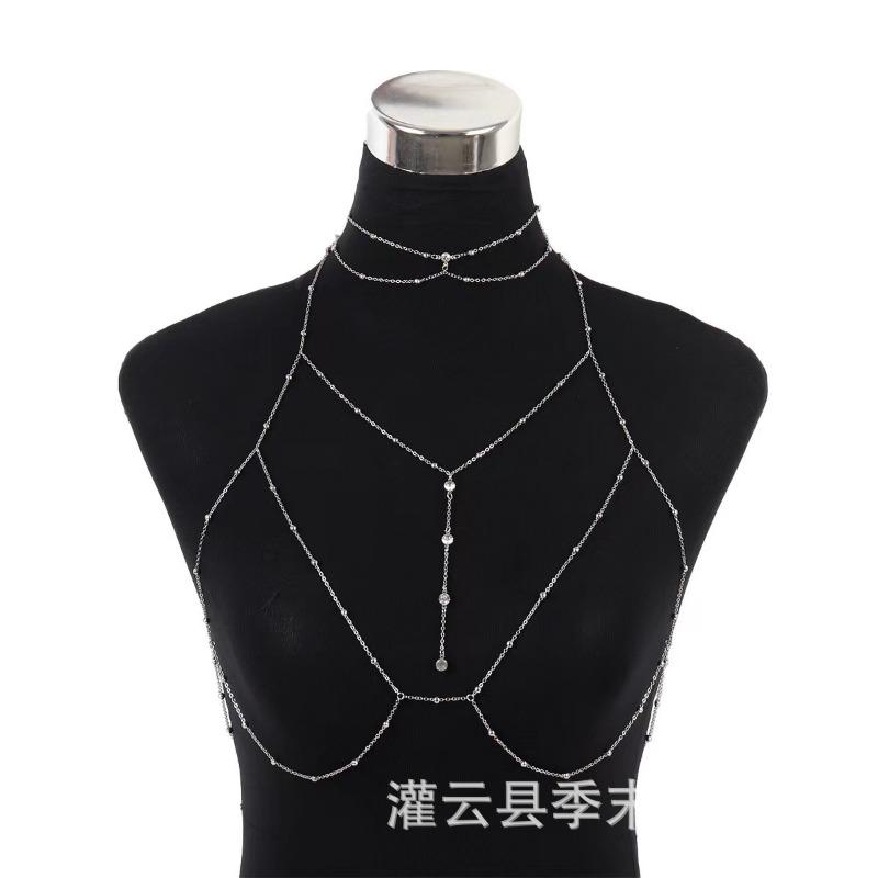 Sex underwear imprisoned chain * body chain flash diamond pendant sexy bra chain sexy temptation neck chain necklace