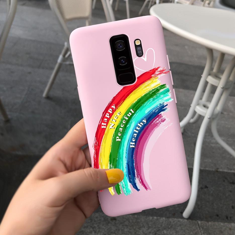 For Samsung Galaxy S9 Plus Case S9+ G965F Cute Candy Painted Fundas Matte Cover For Samsung S9 S9+ S 9 Plus Phone Case Soft Bags