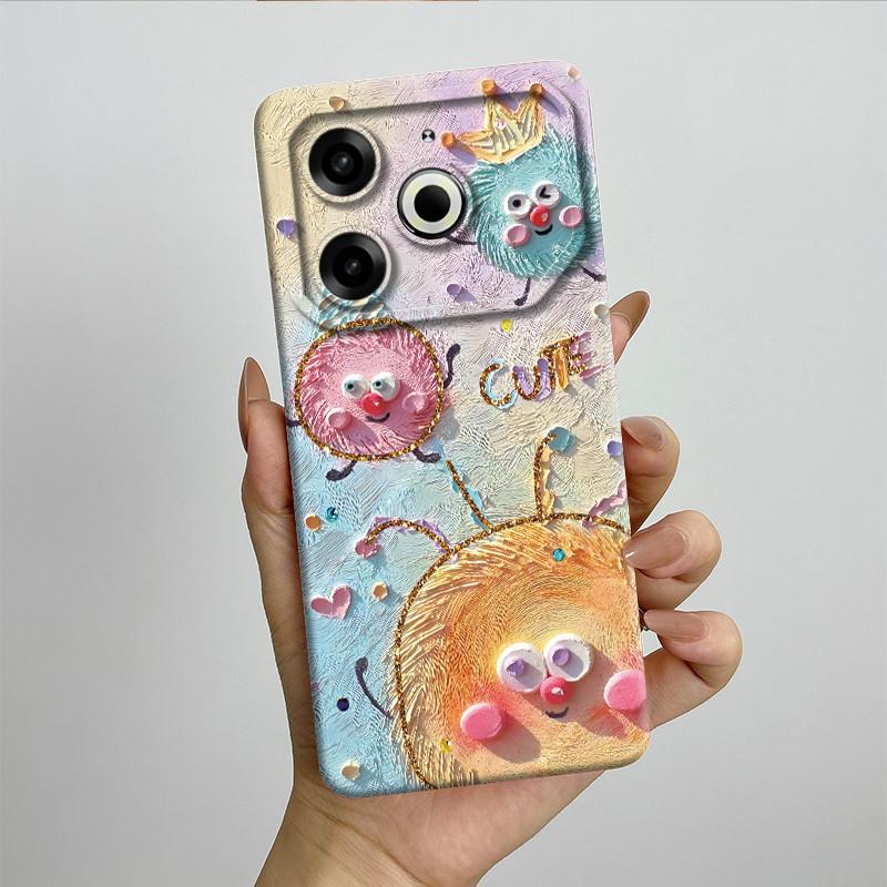 Per Tecno Pova 6 Neo Custodia POVA6NEO Silicone TPU Morbida Custodia per Telefono Verniciata Stampata Antiurto Protettiva Cover Posteriore