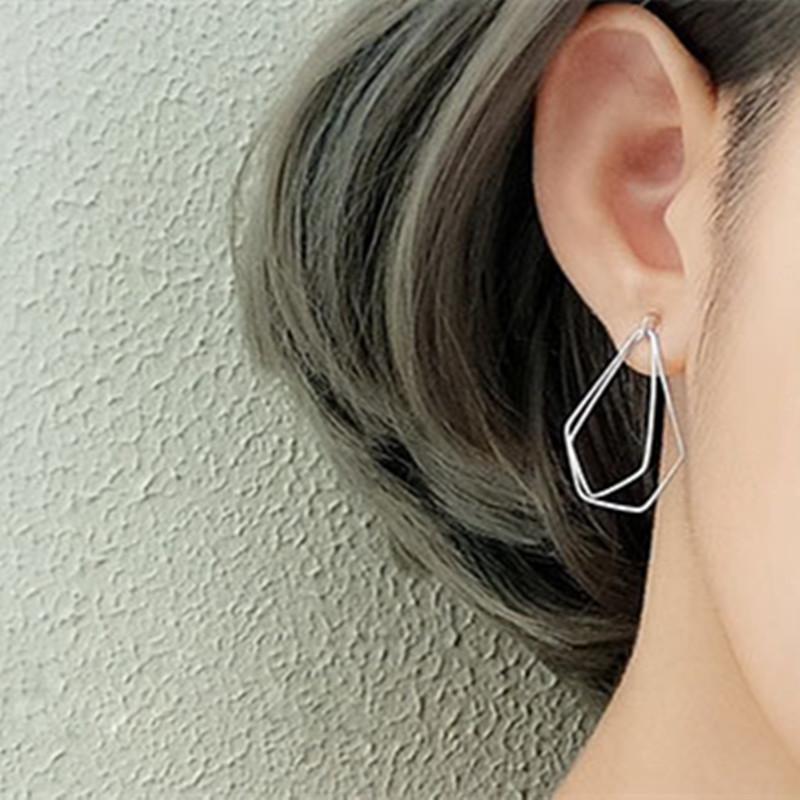 Double Layer Earrings, Versatile Earrings, Temperament, Personality, Fashionable and Simple Lines, Earrings for Women