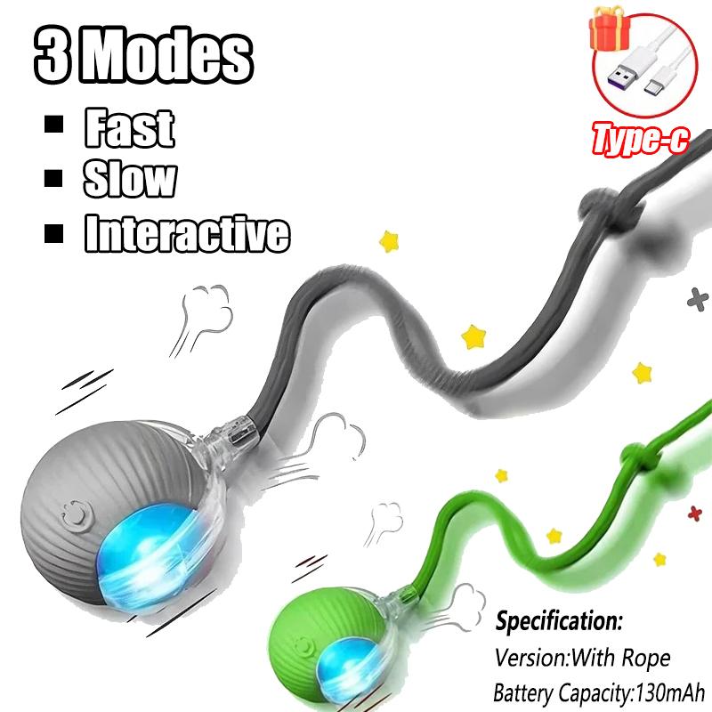 Διαδραστική Μπάλα για Γάτες Εκπαίδευση Αυτοκινούμενη Γατάκι Ηλεκτρική Μπάλα Γάτας Παιχνίδια Ηλεκτρονική Αυτόματη Κυλιόμενη Μαγική Μπάλα Παιχνίδια για Γάτα