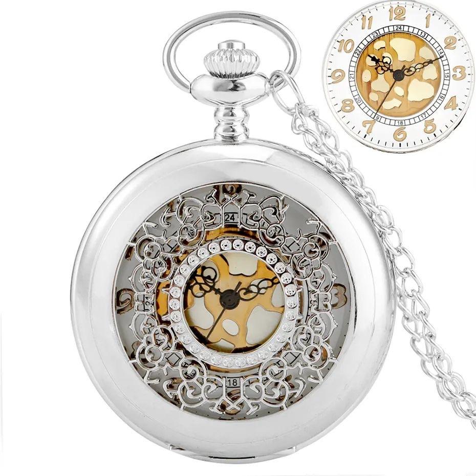 

Підвіска з зоряно-синім циферблатом, кишеньковий годинник на порожнистому кварцовому механізмі, римські цифри, ретро-годинники