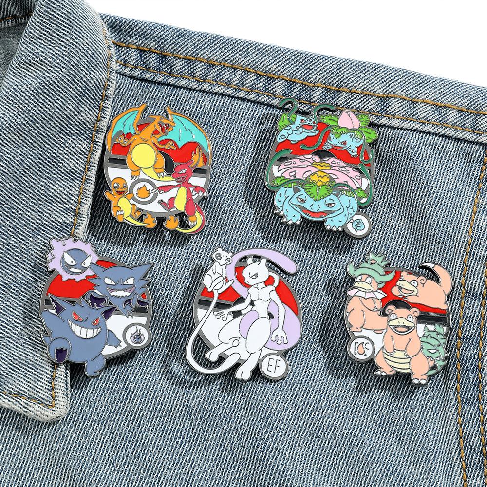 Pokemon Cute Enamel Pin Badges Funny Anime Lapel Pins for Backpack Men Brooch for Clothes Pins Accessories Gifts
