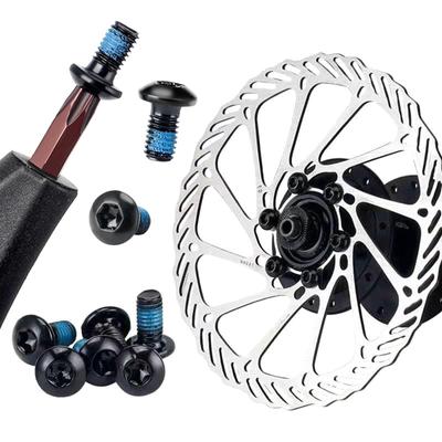 20 Pcs Bike Disc Brake Rotor Bolts M5x10mm Screw Bicycles Disc Brakes Rotor Bolts Nut Bicycles Accessories Durable