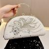 High-End Rhinestone Suitcase Handbag: Large Capacity Tote & Crossbody Evening Bag Set