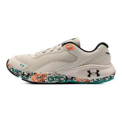 UA Charged Comfortable Lightweight Fabric Leather Low Top Casual Running Shoes Women Sneaker White 3027033-100