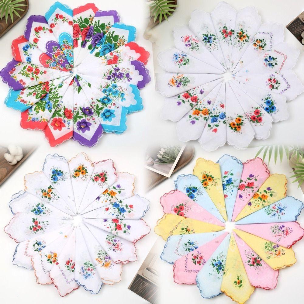 12 Pack Cotton Handkerchiefs Pure Cotton Pure Cotton Handkerchiefs Wedding Supplies