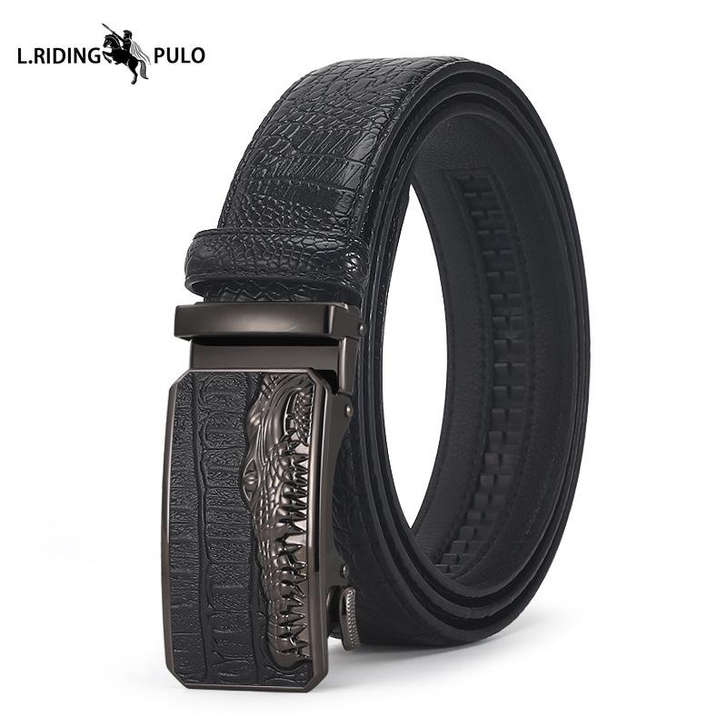 Men's High-end Crocodile Belt Business Fashion Young People Automatic Buckle Belt