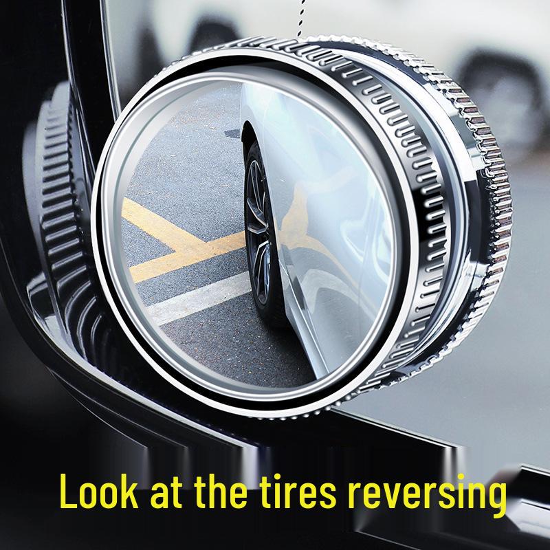 Nastavitelné 360° zrcátko mrtvého úhlu s přísavkou pro široký zpětný výhled