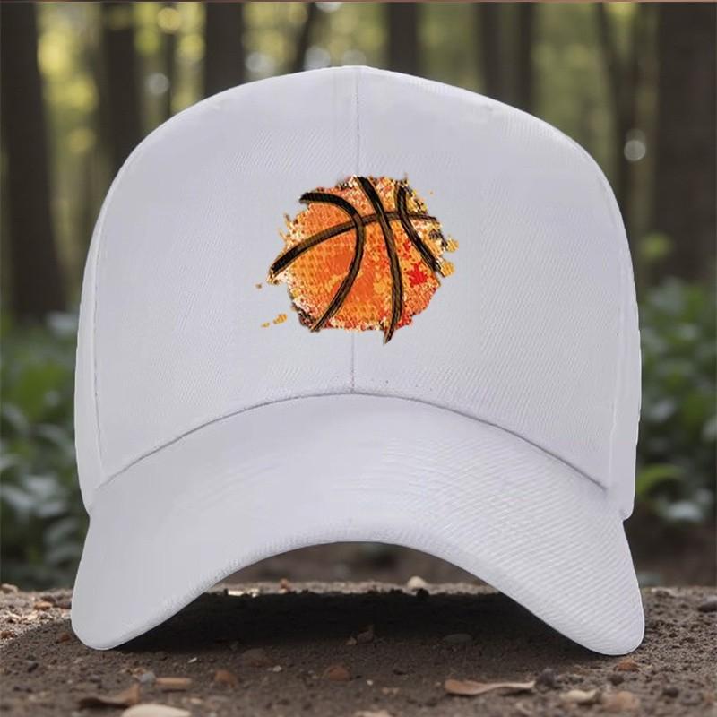 Basketball Graphic Baseball Cap Creative Sport Design Outdoor Adjustable Sun Hat