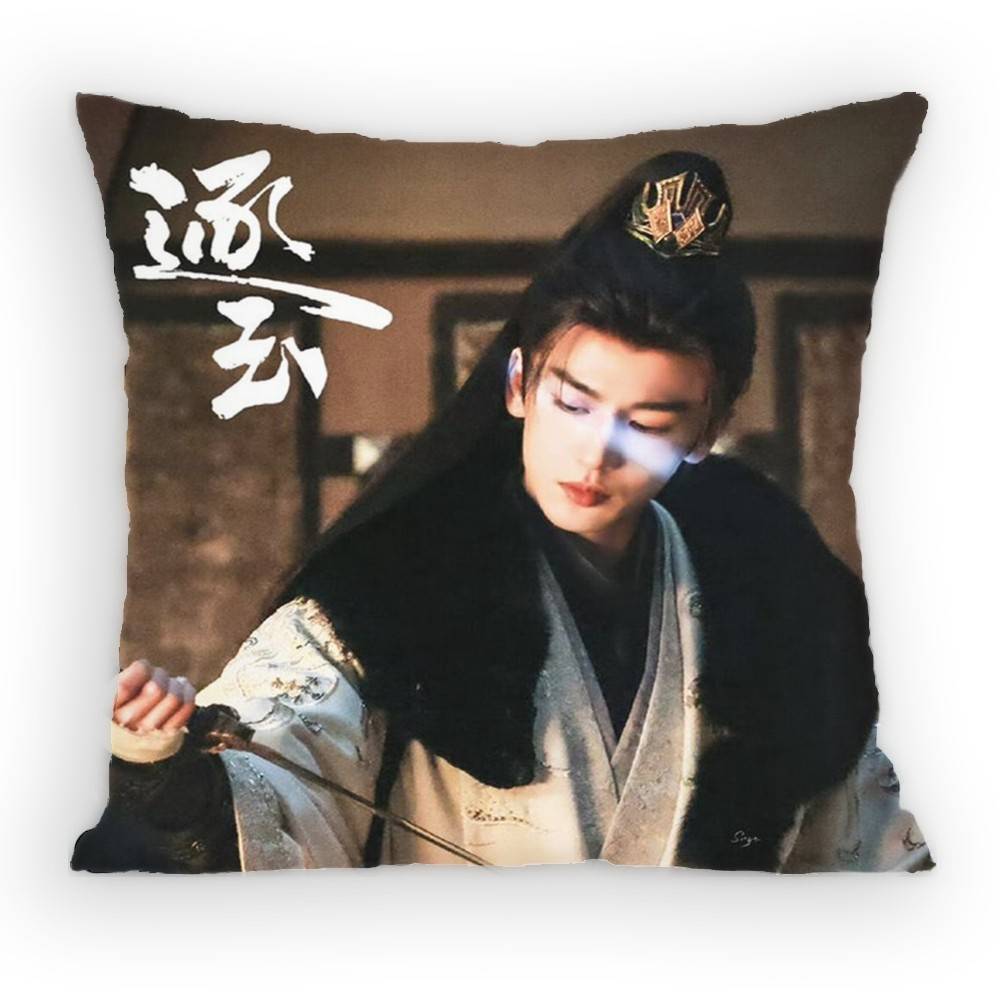 Zhang Linghe Pursuit of Jade Pillow Case Antidustmite Pillowcase Invisible Zipper Silky Sofa Cushion Cover for Bedroom