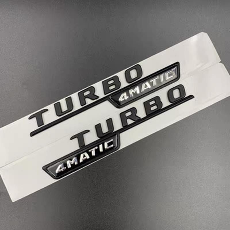 Glossy Black A Class A35 A45 V8 BITURBO TURBO 4MATIC+ Fender Trunk Tailgate Emblem Rear Badge for W176 W177
