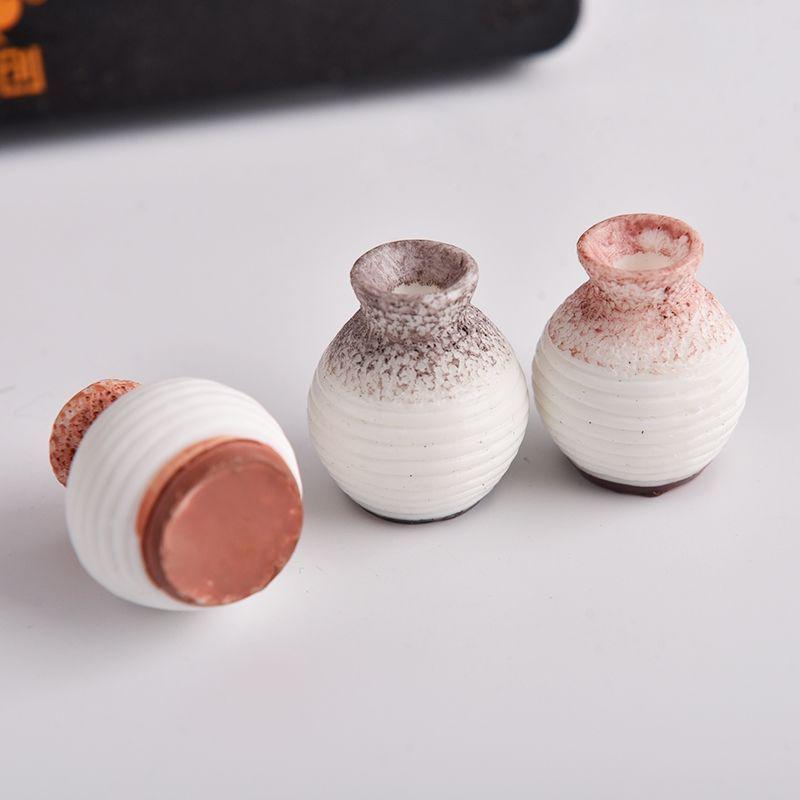 Mini Vaso in Resina Vaso a Bocca Piccola Vaso da Fiori Ornamento da Giardino Fai da Te Micro Paesaggio Decorazione da Scrivania Accessori Decorativi per la Casa