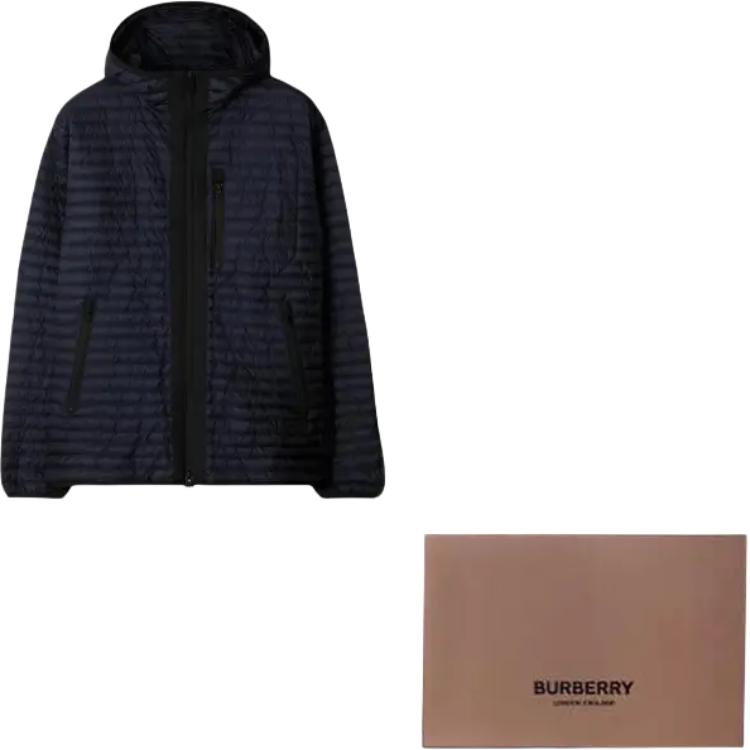 Burberry Down Jackets Men's Indigo Purple Moderate Straight Fit 81052331