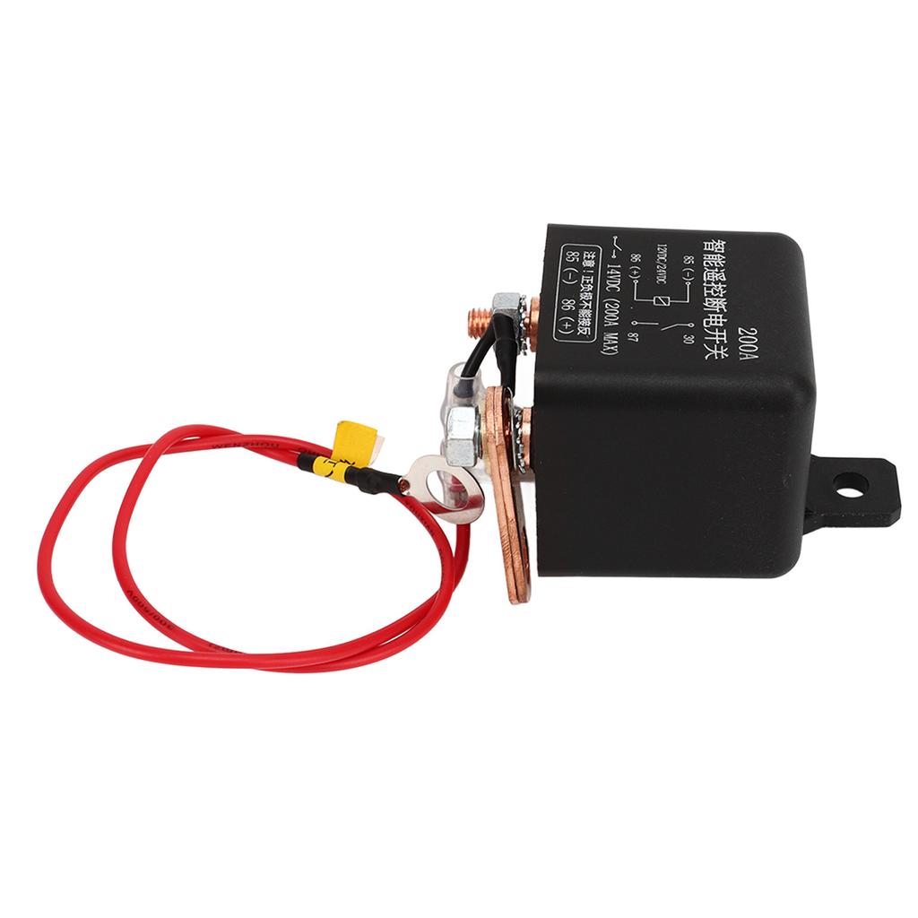 Fjärrkontrollerad batteriavstängare 12V 2,4W 200A Säker batteri på/av-brytare för bilar