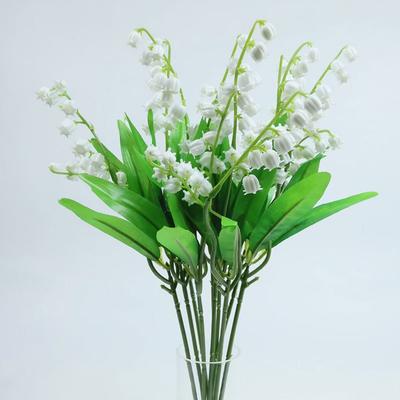 ענף בודד פעמוני רוח פרח סימולציה זר כלה פעמוני רוח קטנים קישוט בית שושן העמקים