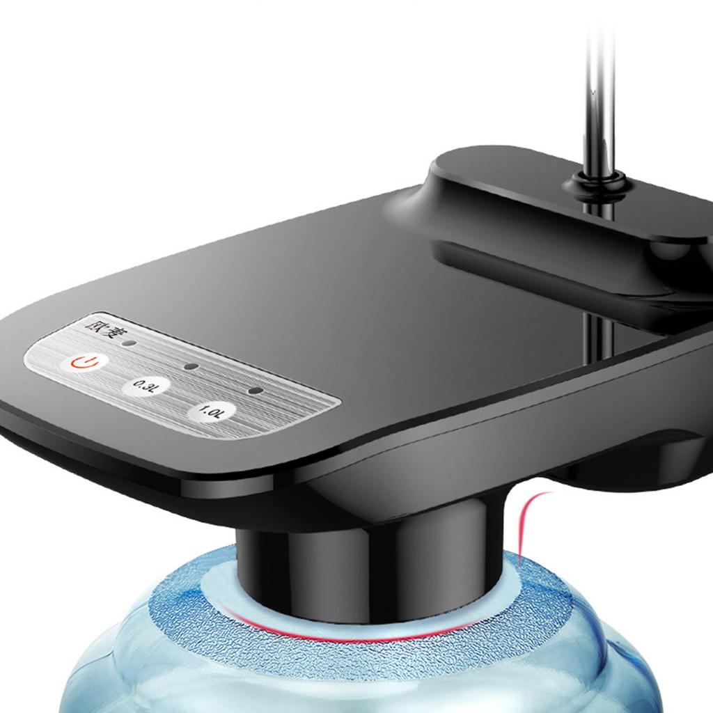Electric Water Dispenser Quantitative Rechargeable USB Charging for Office black