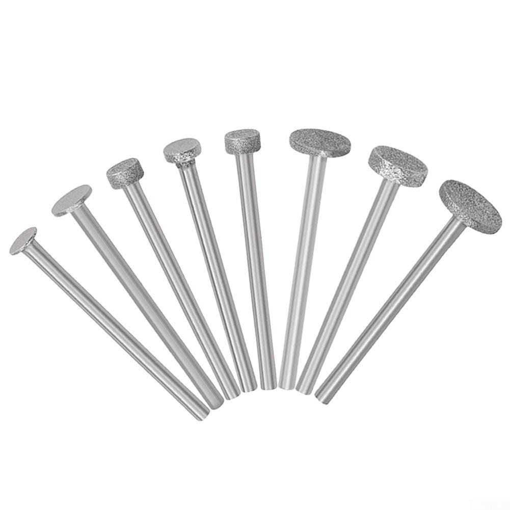 Schleifscheibe T-Typ, 3 mm Schaft, 6/8/10/10 mm Schleifmittel