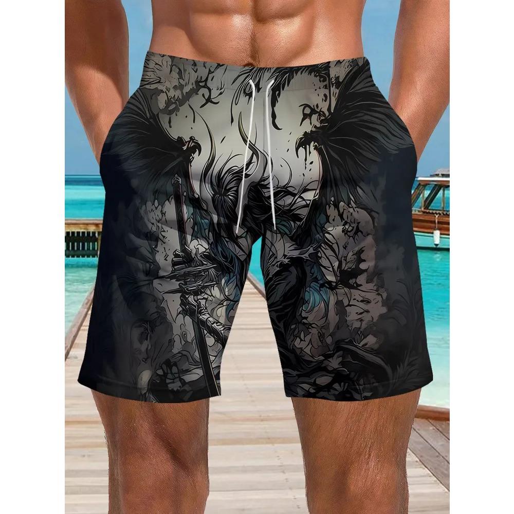 Men's Essential Casual Shorts Outdoor Wear Creative Fun Colorful 3D Printed Shorts Loose Casual Plus Breathable Cool Summer Versatile Shorts