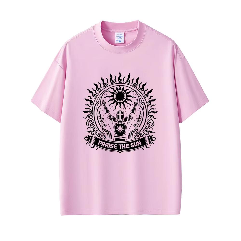 Dark Souls Praise The Sun Tshirt Unisex Women Fashion Gothic Rock Tshirts Unisexs Pure Cotton Vintage T Shirt Game Lovers Fans Gift