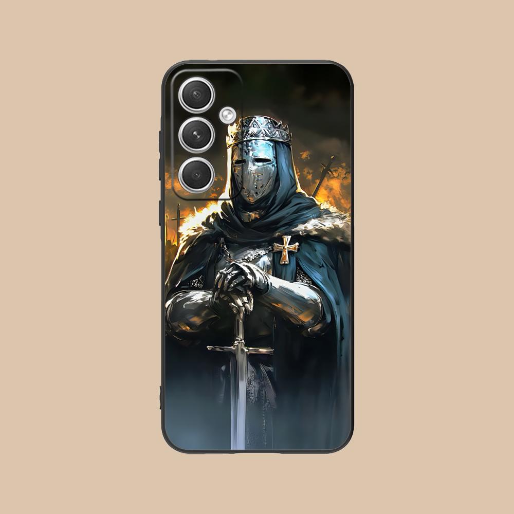 Tempelier Ridders Mobiele Telefoonhoesje voor Samsung Galaxy S26 S25 S24 S23 S22 S21 S20 Note20 Plus FE Ultra Kleurrijke Cover Smartphone