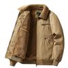 Men's Pilot Jacket - Wool Blend Plush Lined, Thick and Warm, Versatile Workwear Coat, 27% Wool, Cotton Fabric.