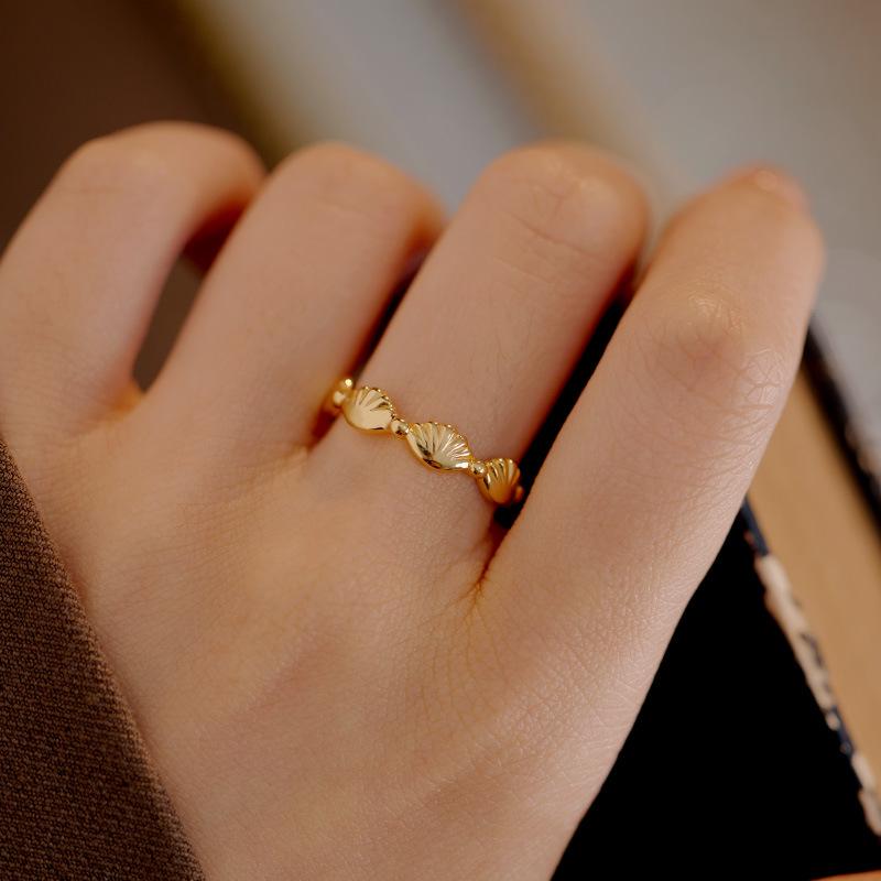 Banyan Tree S925 Silver Shell Ring - Korean Fashion Open Index Finger Design for Women