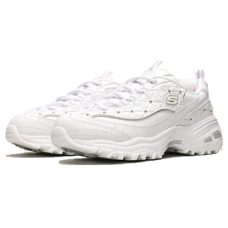 Skechers D'Lites Glamour Feels Low/Dad Shoes Gs Weiß Damen 13087-WSL