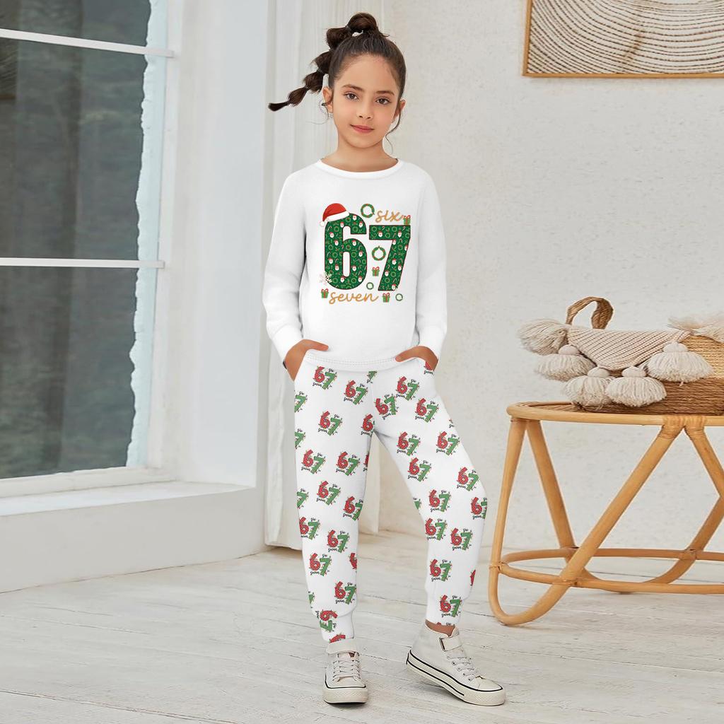 Children's Set - Boy And Girl Printed Thin Two-Piece Set With Long Sleeves And Pants