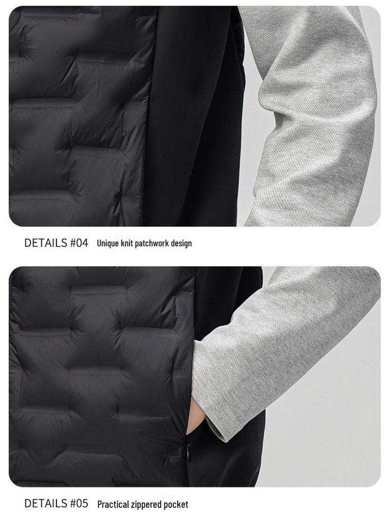 Men's Lightweight Stand-Up Collar Down Vest - Winter Warm Sleeveless Gilet with 90% White Duck Down